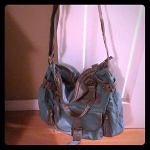 Teal and Gray Crossbody